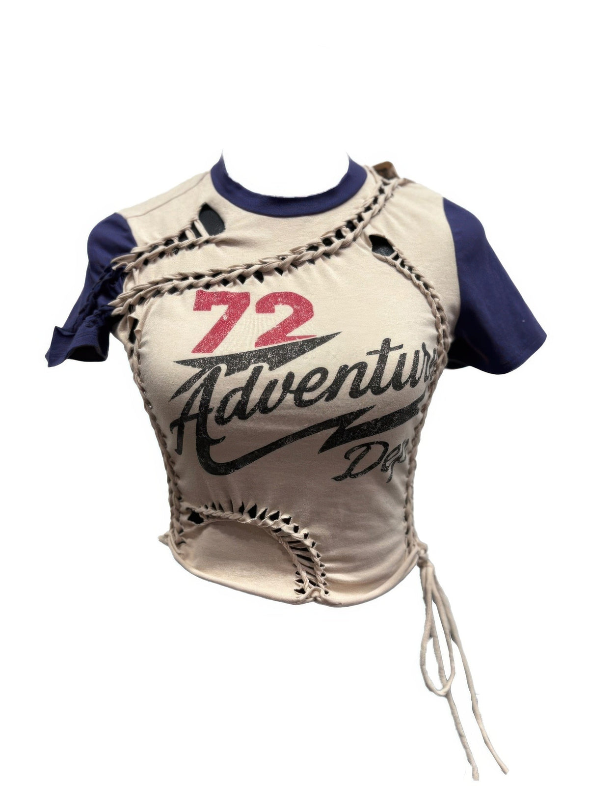 Varsity Renegade Lace-up Graphic Tee